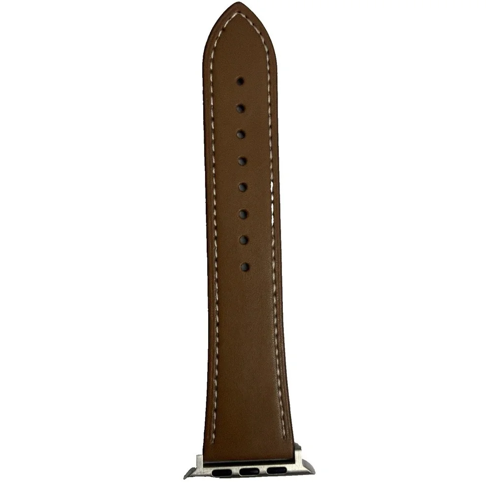 Strap Band Brown Unisex's Leather‎ replacement Band Series 10 iPhone Size 42/45